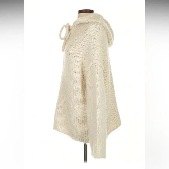 Khaite Sile Ivory Bouclé Cashmere Hoodie XS